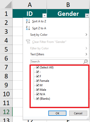 Microsoft Excel Filter 2