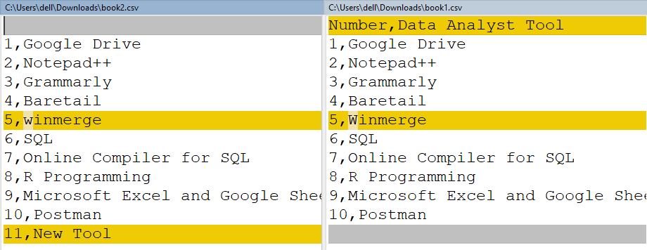 Winmerge - Compare Two Files