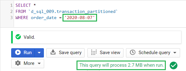 BigQuery Table Partition Filters - Example 2