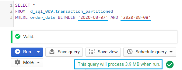BigQuery Table Partition Filters - Example 4