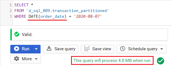 BigQuery Table Partition Filters - Example 6