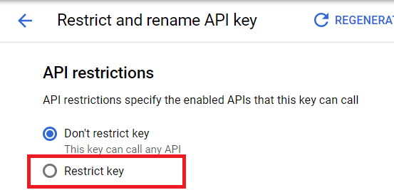 Restricting your YouTube Data API key